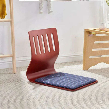 Japanese Minimalist Legless Floor Chair with Elegant Wooden Design - Ideal for Cozy Spaces