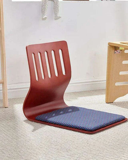 Japanese Minimalist Legless Floor Chair with Elegant Wooden Design - Ideal for Cozy Spaces