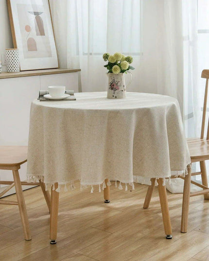 Stylish Customizable Plaid Cotton Linen Tablecloth - Elevate Your Dining Experience