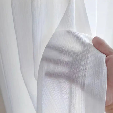 Custom Sheer Tulle Curtains - White & Beige, Multiple Sizes