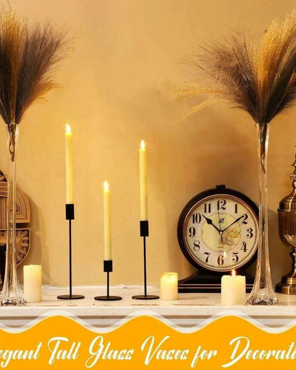 Elegant Clear Eiffel Tower Glass Vases Set - Pack of 10