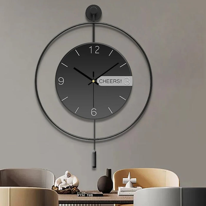 Modern Quartz 3D Wall Clock for Large Living Room Decor
