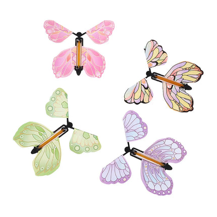 12-Piece Wind-Up Flying Butterfly Set for Parties & Greeting Cards