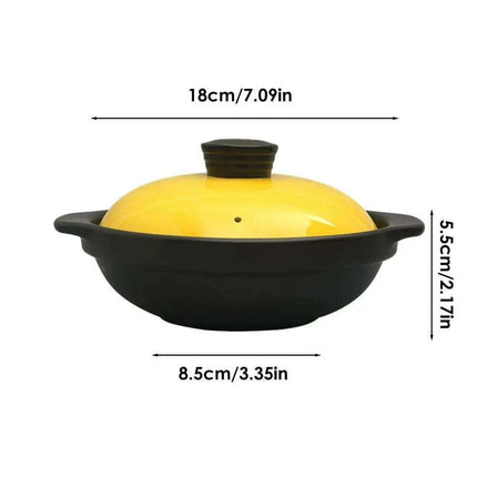 Stylish Ceramic Stew Pot for Gas Stoves - Practical Casserole with Lid for Easy Cooking