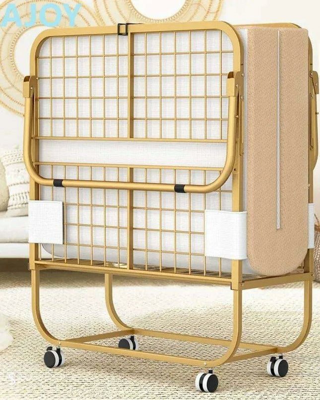 Luxurious Gold Folding Memory Foam Rollaway Bed for Adults
