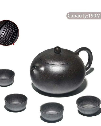 Handcrafted Authentic Purple Clay Teapot with Unique Filtering System