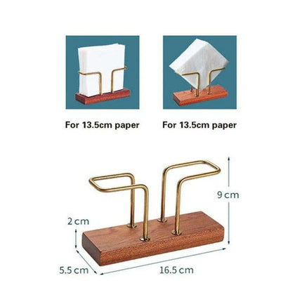 Sophisticated Wooden Tissue Holder Ensemble: Upgrade Your Dining Atmosphere