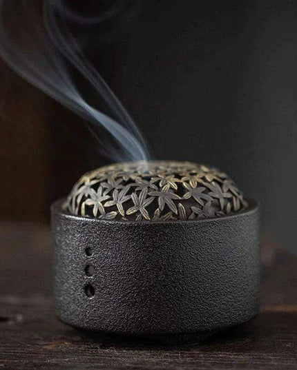 Elegant Zen Ceramic Incense Burner with Mesh Cover - Stylish Home Decor Ashtray and Relaxation Plate