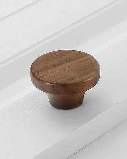 Chic Wooden Cabinet Knobs - Distinctive Walnut & Beech Drawer Handles for Elegant Home Interiors