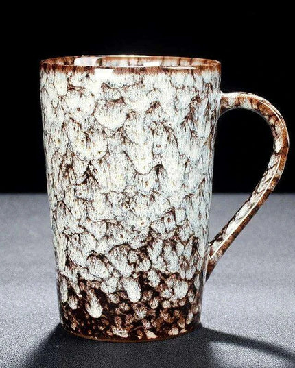 Artisan Crafted 400ml Ceramic Mug - Distinctive Textured Tea Cup