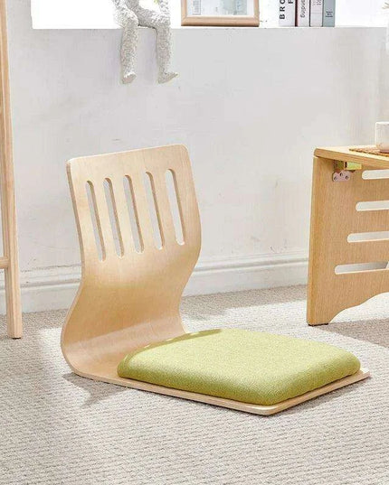 Japanese Minimalist Legless Floor Chair with Elegant Wooden Design - Ideal for Cozy Spaces