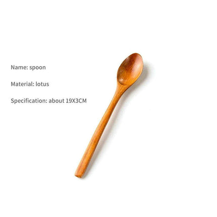 Elegant Japanese Wooden Serving Spoons Set