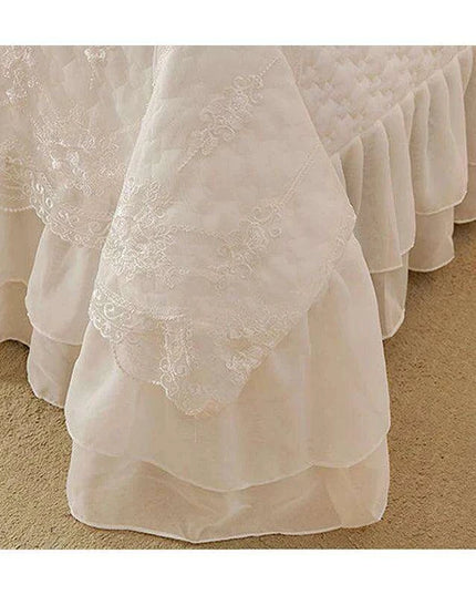 Luxurious Summer Quilted Bedspread for Couples - King Size White Bedding (180x200cm)