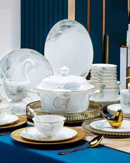 Sophisticated White Ceramic Dining Essentials Set