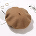 Stylish 100% Wool French Beret Hat for Women - Elegant Autumn Cap