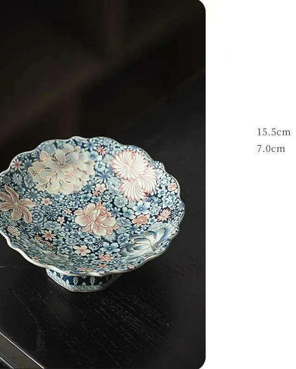 Ru Kiln Celadon Dim Sum Serving Dish - A Chic Addition for Desserts and Snacks