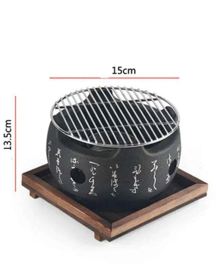 Portable Japanese & Korean Charcoal BBQ Grill Kit with Aluminium Alloy Stove: Your Ultimate Grilling Companion
