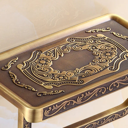 Vintage Antique Brass Wall-Mounted Toilet Paper Holder