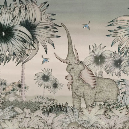 3D Southeast Asia Animal & Plant Mural Wallpaper – Custom Size, Multi-Material