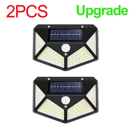 100 LED Solar Wall Lights with Motion Sensor – Outdoor Security Lamp
