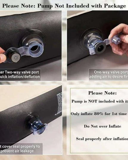 Premium Plush Inflatable Queen Sofa Bed with Adjustable Recline & Integrated Drink Holders