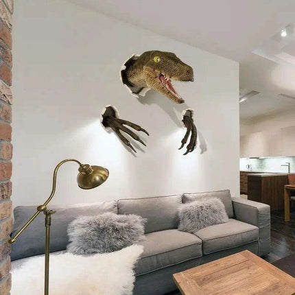 Dinosaur Wall Decor Foam Head Set for a Prehistoric Touch