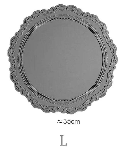 Elegant Embossed Flower Silicone Placemats - Enhance Your Dining Experience