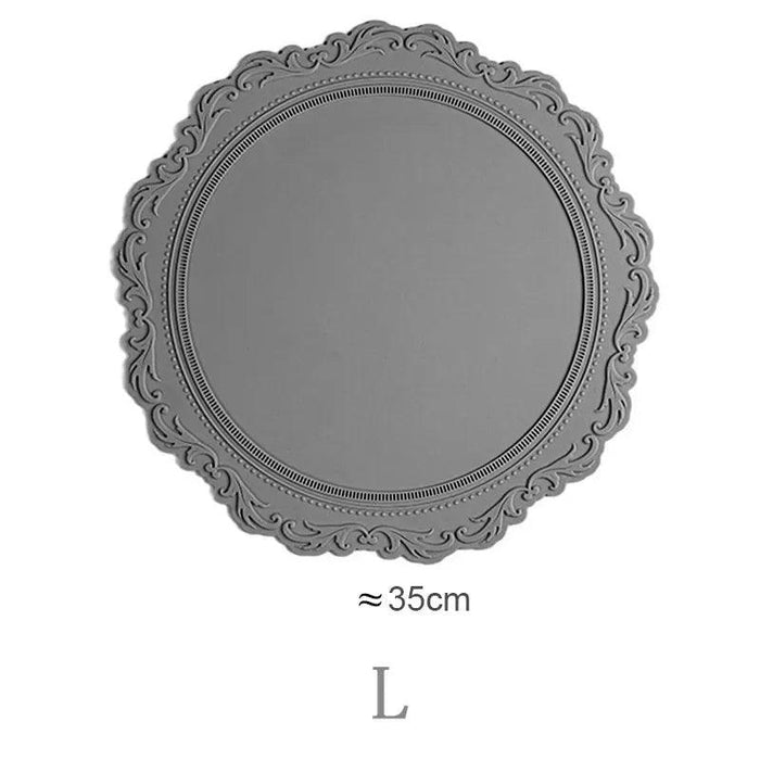 Elegant Embossed Flower Silicone Placemats - Enhance Your Dining Experience