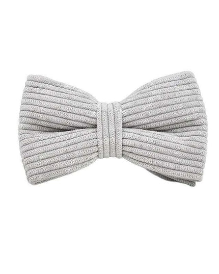 Personalized Light Grey Corduroy Dog Collar and Leash Set with Stylish Accessories