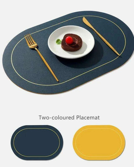 Elegant PVC Leather Table Mats - Modern & Functional