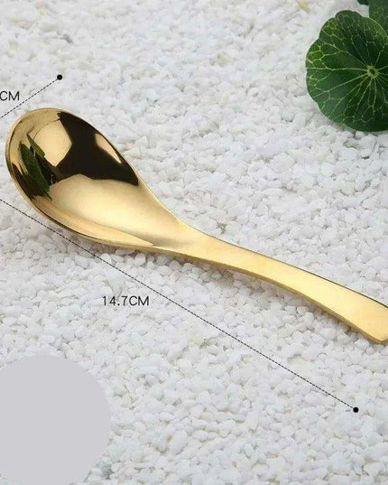 Elegant Multifunctional Japanese Stainless Steel Spoon for Soups, Desserts, and Beverages