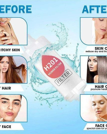 Vitamin C Infused Aromatherapy Spa Shower Head Filter for Hair and Skin Revitalization