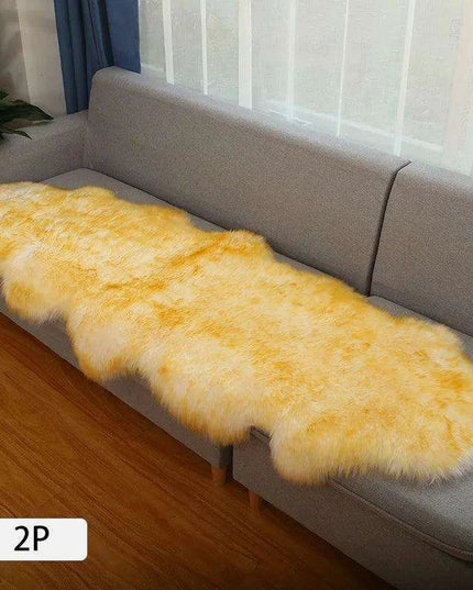 Luxurious Genuine Sheepskin Shag Rug for Ultimate Comfort - Soft, Plush Carpet for Sofa and Chair