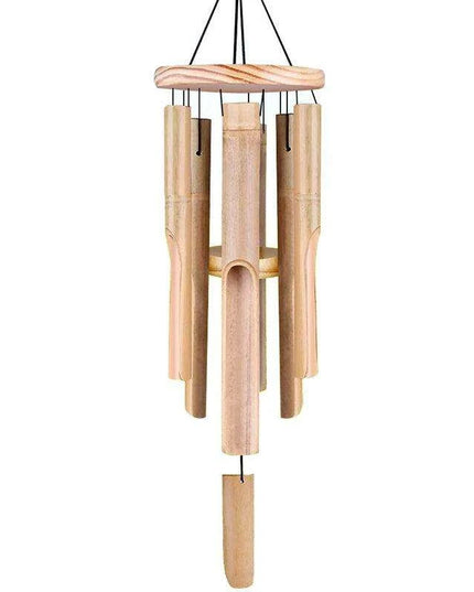 Handcrafted Bamboo Wind Chimes - 6 Melodic Tubes for Calming Outdoor Harmony - Ideal for Garden Decor and Thoughtful Gifts