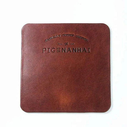 Elegant Handcrafted Italian Leather Coasters - Premium Heat-Resistant Drink Mats