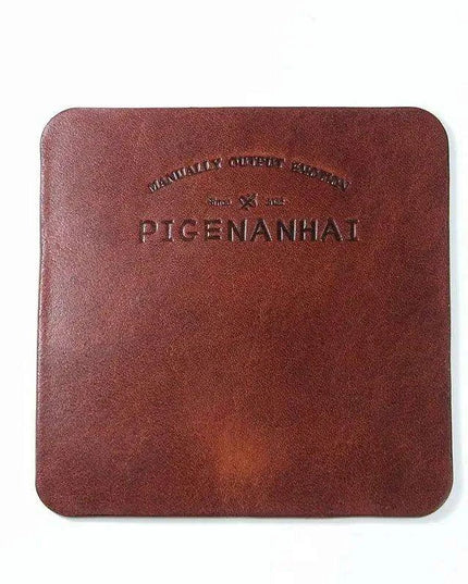 Elegant Handcrafted Italian Leather Coasters - Premium Heat-Resistant Drink Mats