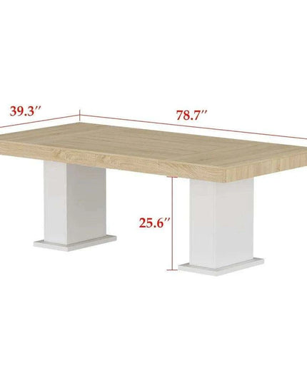 Elegant 78.7" Modern Rectangular Dining Table