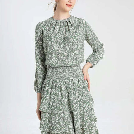 Chic Summer Smocking Skirt Sets in High-Elastic Chiffon Fabric