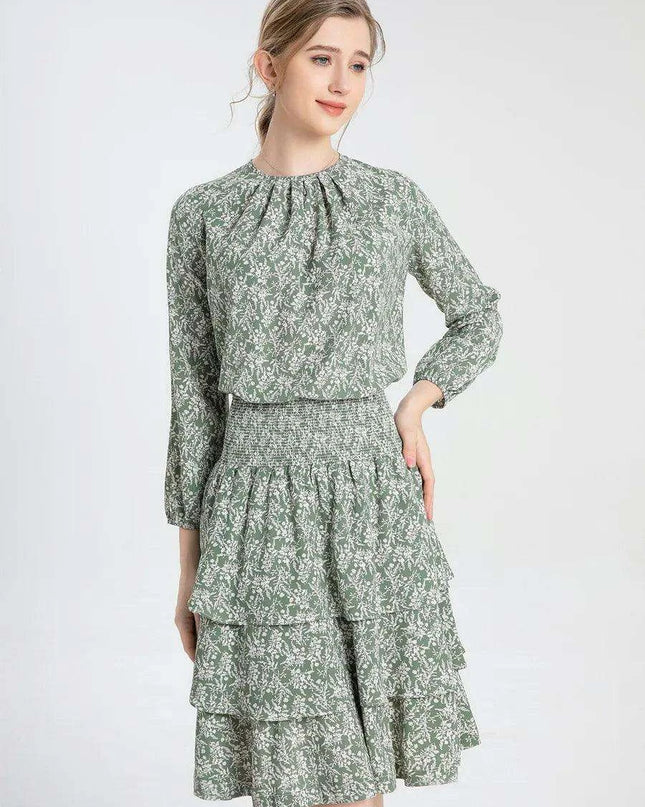 Chic Summer Smocking Skirt Sets in High-Elastic Chiffon Fabric