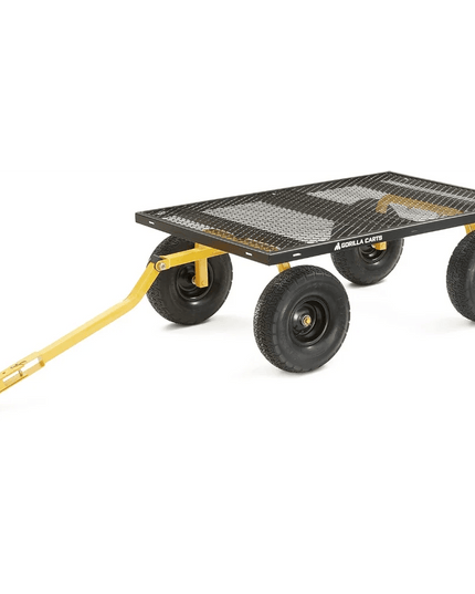 Heavy-Duty 2-in-1 Convertible Utility Cart with 1400 lbs Capacity and Removable Sides