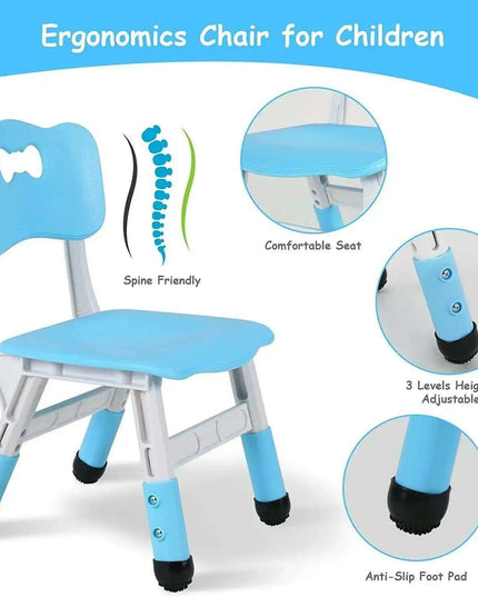 Creative Kids Adjustable Table and Chair Set with Interactive Graffiti Surface - Ideal for Ages 2-10