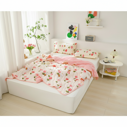 Manufacturer Direct Breathable Quilted Summer Blanket - Soft & Lightwe