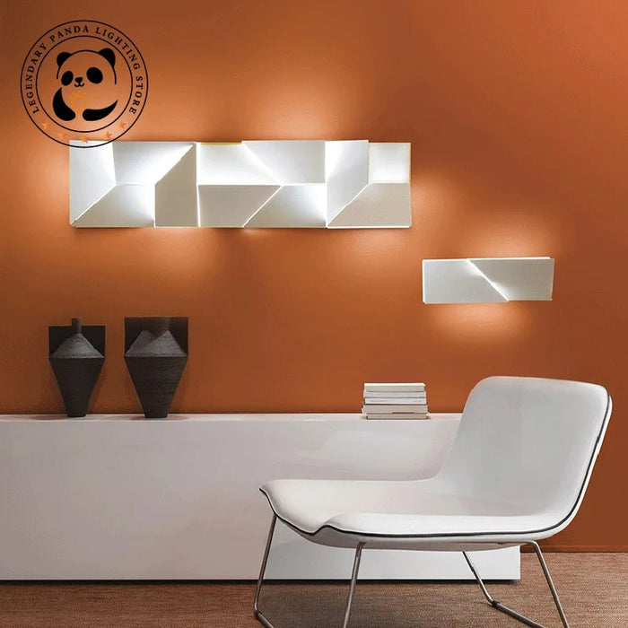 Shadowed Elegance 3D Wall Sconce Light Fixture with Adjustable Color Temperature and Dimming - Various Sizes Available