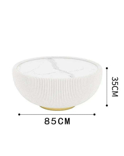 Stylish Scandinavian Round Coffee Table - Contemporary Minimalist Design for Sophisticated Interiors