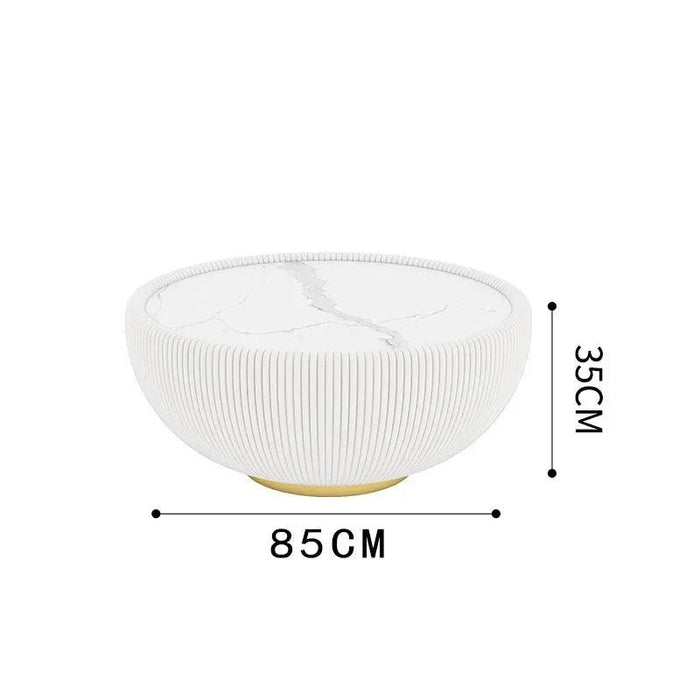 Stylish Scandinavian Round Coffee Table - Contemporary Minimalist Design for Sophisticated Interiors