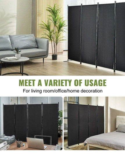 Chic Weatherproof 2-Panel Room Divider for Modern Indoor Privacy
