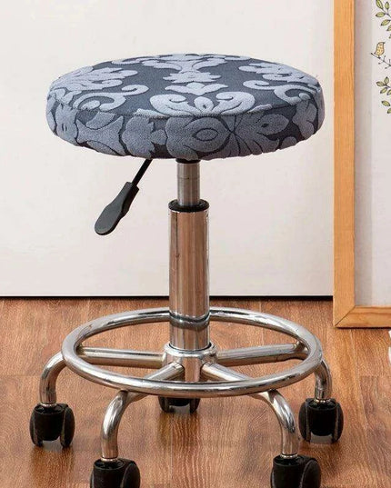 Elegant Stretch Jacquard Chair Protector Cover for Round Seats