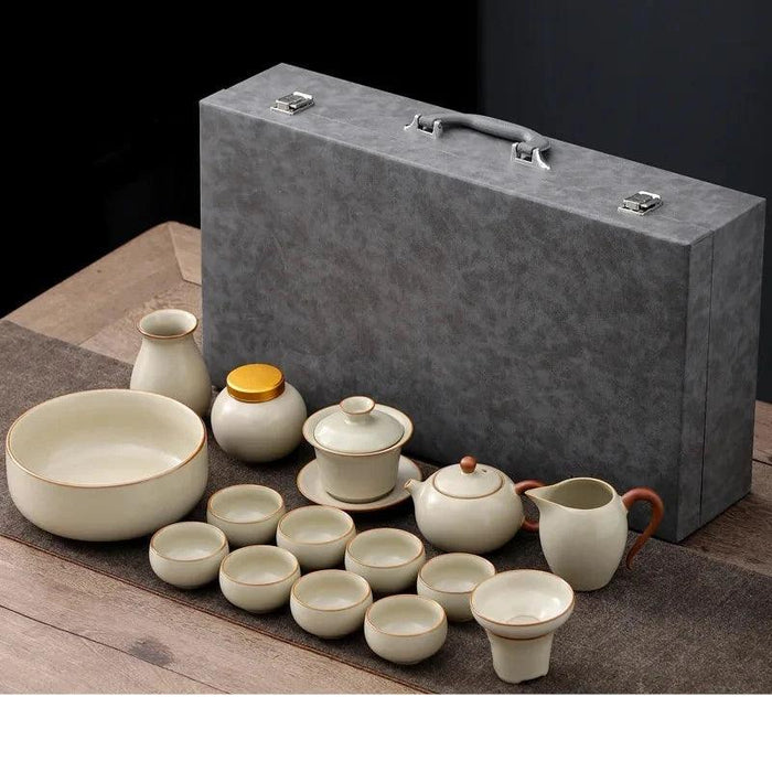 Elegant Ruyao Kung Fu Tea Set for a Refined Brewing Journey