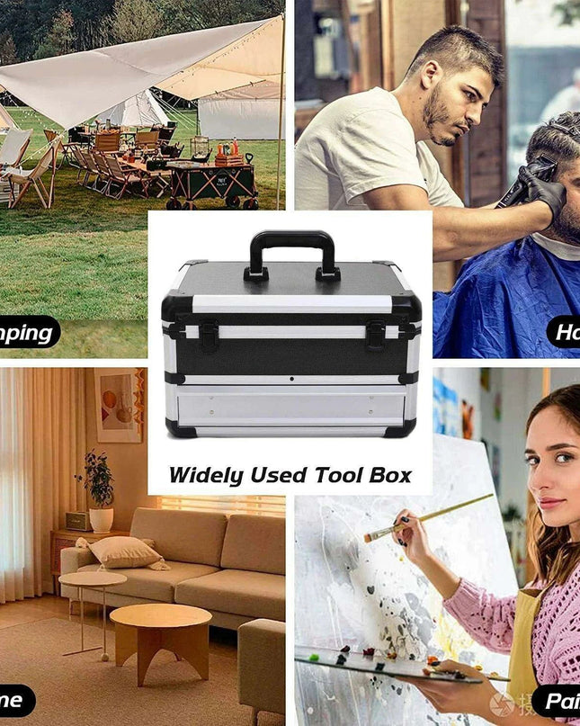 Ultimate Ergonomic Aluminum Toolbox with Organized Drawers - The Perfect Portable Storage Solution