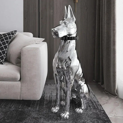 OAO Store Modern Electroplating Dog Statue - High-Grade Home Decor
